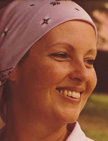 Edith Marcum during her battle with cancer