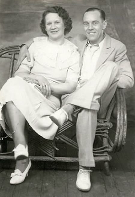 Harry Robinson with his wife