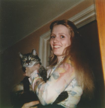 Carol Smith with rescue cat